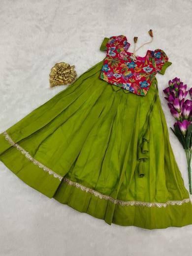 NEW LAUNCING KIDS LEHENGA CHOLI silk Kids clothing suppliers